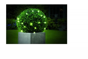 PRE LIT ARTIFICIAL LED TOPIARY BALL SMALL